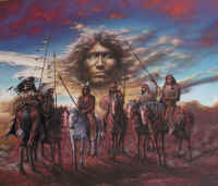 painting paint american indian acrylic paintings Indians 